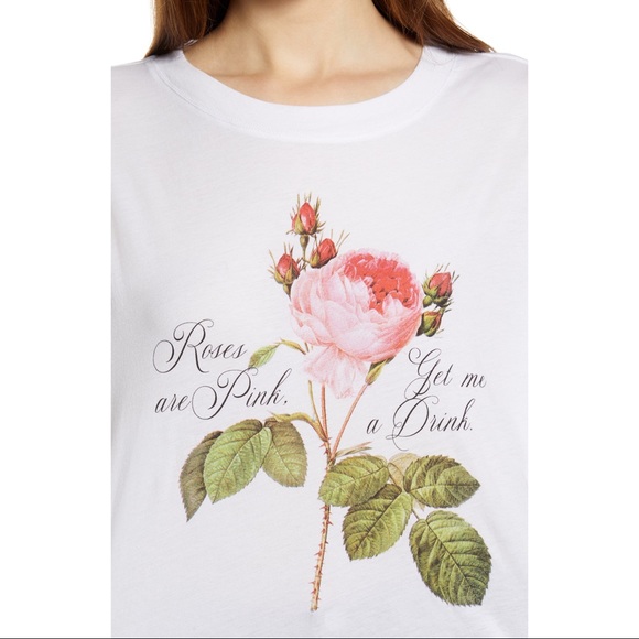 Project Social T Roses Are Pink Graphic Tee Shirt - Picture 3 of 8
